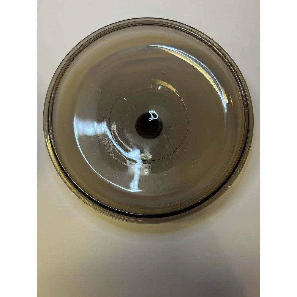 Pyrex 024 2L‎ Vintage Translucent Brown Glass Round Bowl Casserole Dish Lid